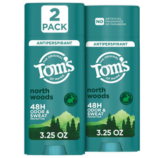 Tom's of Maine North Woods Antiperspirant 3.25oz 2 Pack 48H Protection