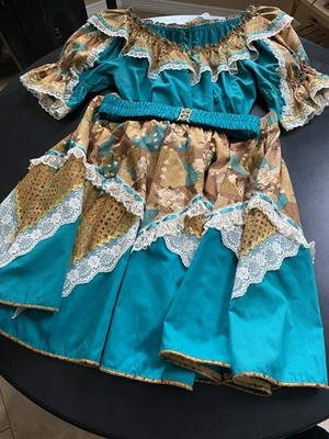 Tamarisk 2 piece square dance outfit, bodice, skirt, belt Med -Read 