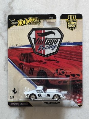 Hot Wheels Premium Vintage Racing Ferrari 250 GTO Die Cast Car Culture 