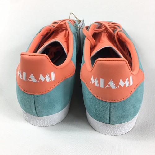 Adidas Gazelle MLS Inter Miami CF Sneakers Easy Mint Orange IH2627 Men’s Size 10 - Picture 5 of 11