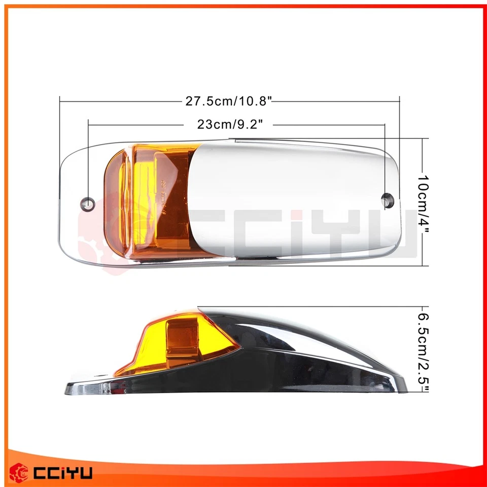 7pcs Off-Road Amber Led 7Diodes Sleeper Cab Marker Light for Mack C600 - Image 2 of 4