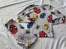 Marvel Spider-Man Boys Pajama Set Size 10 - Gray 2-piece Soft Long-Sleeve