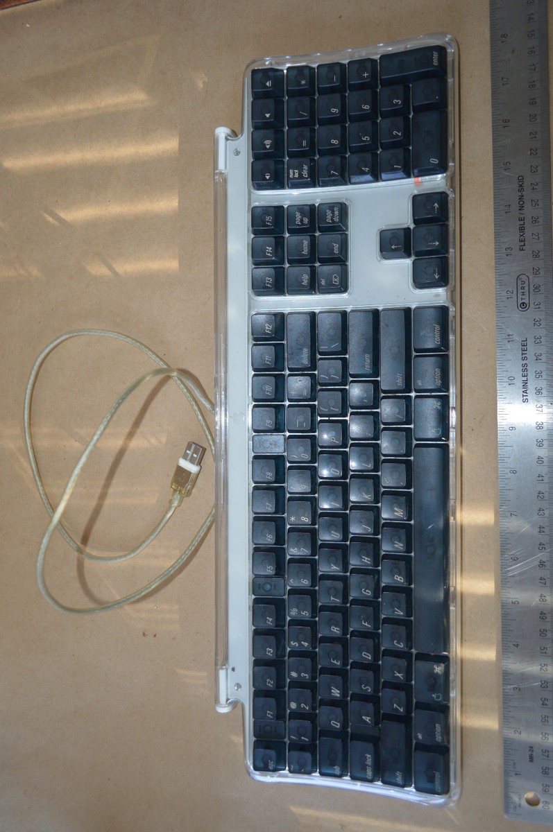 Apple Pro Keyboard M7803 USB-A w/ Numeric Keypad Clear Acrylic