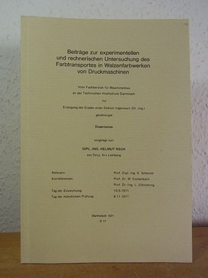 Beiträge zur experimentellen und rechnerischen Untersuchung des Farbtransportes