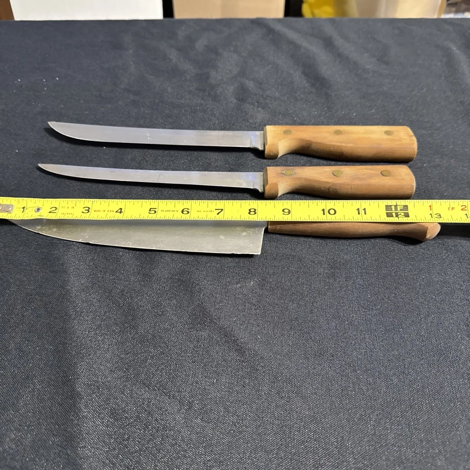 "Juego de 3 cuchillos de cocina de chef Washington Forge Yorktowne rebanadora mango de madera 8""" Foto 2 de 4