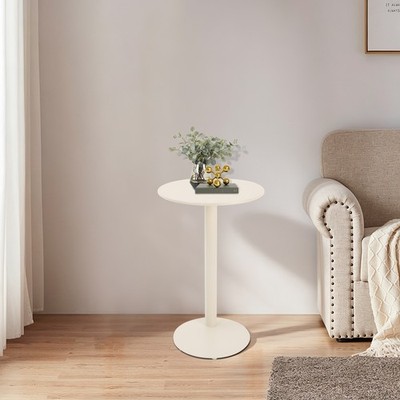 40cm Round Side Table 63cm-H End Table Metal Side Table for Living Room/Cafes