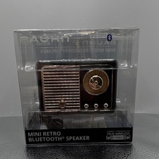 Bauhn Mini Retro Bluetooth Speaker Radio Portable FM Wireless NEW SEALED
