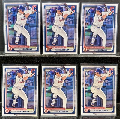 (6) 2024 Bowman Draft TRAVIS BAZZANA 1st Bowman #BD-1 Guardians