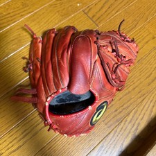 ASICS softball pitcher gloves red