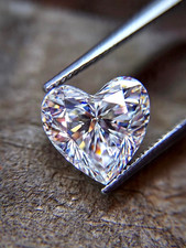 2.00 CT Heart Cut Natural D Color Lab Grown Loose CVD Diamond VVS1 Certified gem