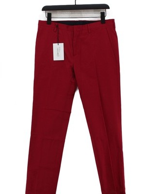 Paul Smith Herren Hose W 30 in Rot Baumwolle Neu Mit Etikett