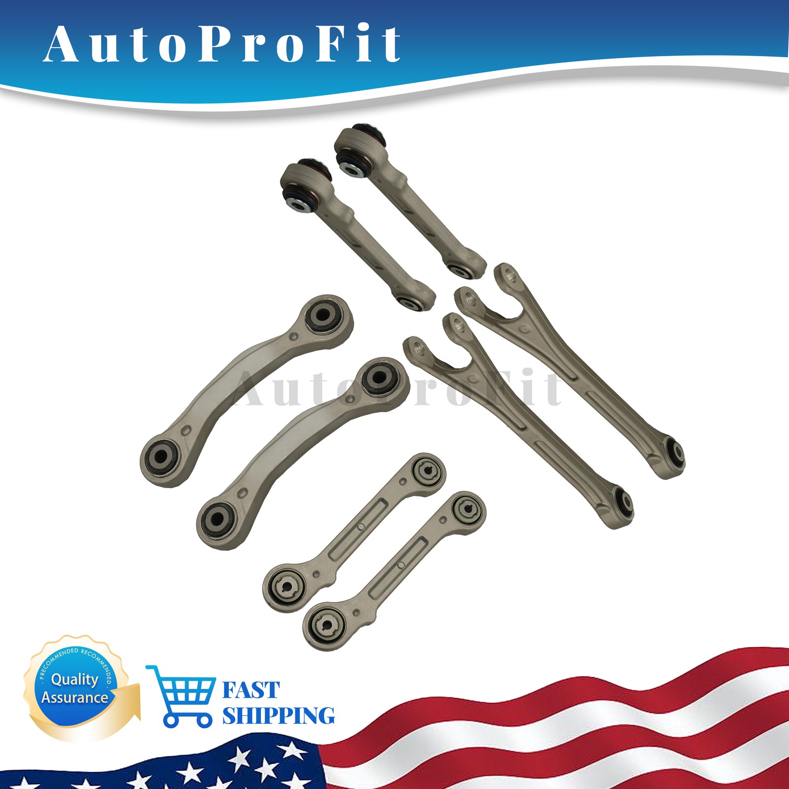 NEW 8PCS Rear Suspension Control Arm Kit Fit 2017+ Maserati Levante