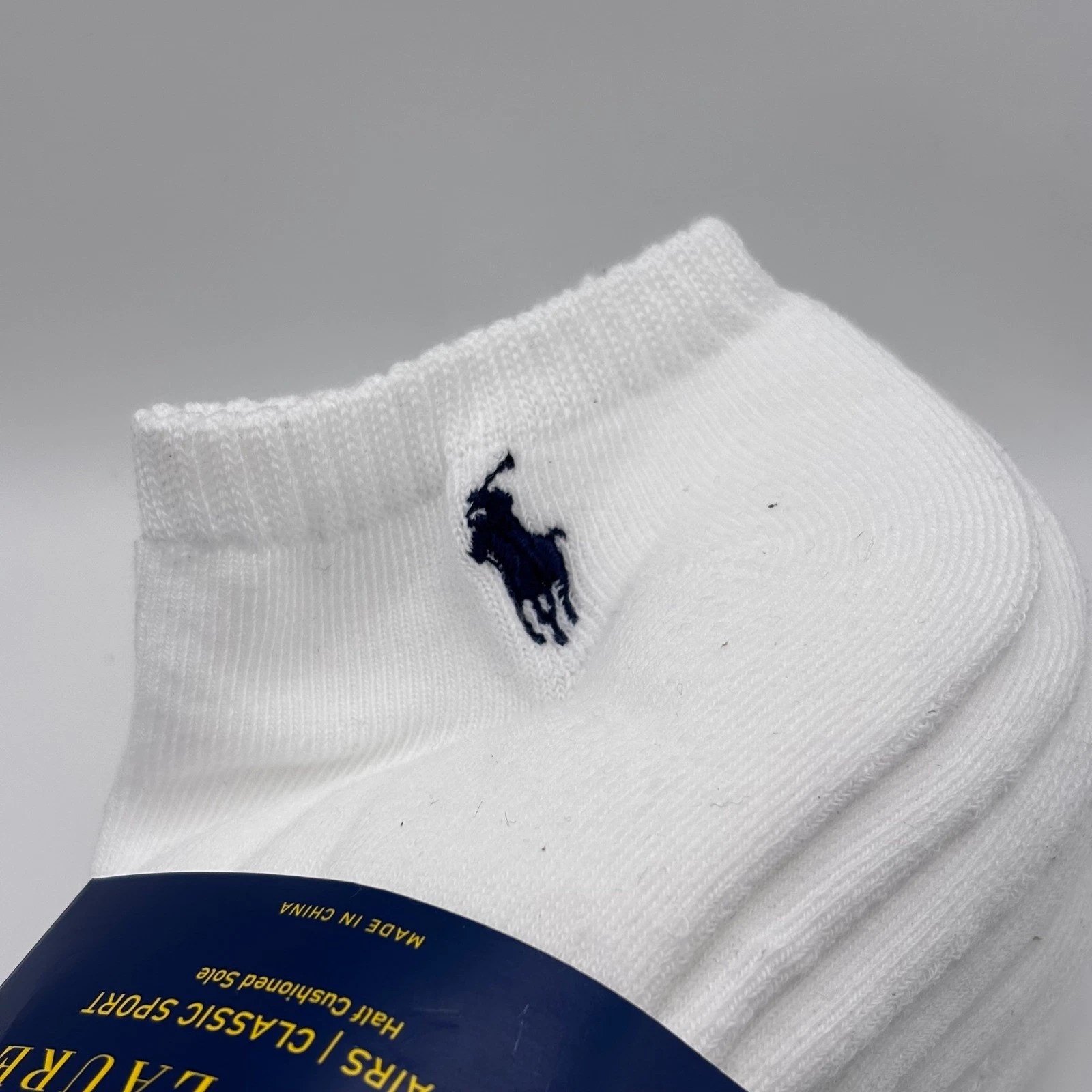 Polo Ralph Lauren Socks Mens 10-13 White 6 Pack Classic Sport Ankle New NWT