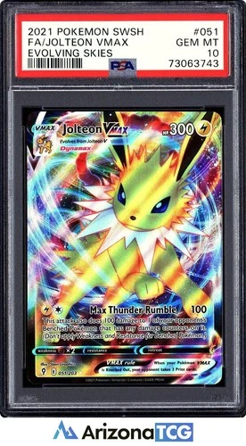 Pokemon 2021 Jolteon VMAX 051/203 Full Art Evolving Skies GEM MINT PSA 10