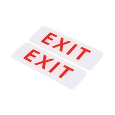 6"x2" 2Pcs EXIT Sign Acrylic Adhesive Door Sticker Wall Sign White