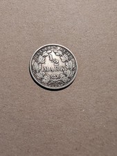 1907-G 1/2 Mark Silver German Coin (.900)