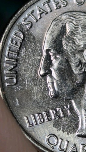 RARE ERROR 2007 P WYOMING STATE QUARTER DOUBLING STRIKE THRU TONING - Picture 13 of 21