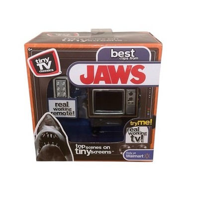 Tiny TV Classics Best Clips Scenes from Jaws! Sealed Basic Fun - Needs Batteries