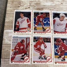 (14) 1990-91 Upper Deck lot Detroit Red Wings with Keith Primeau RC Rookie