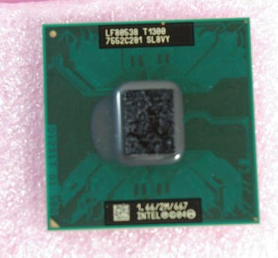 Intel Core Duo T1300 1.66GHz Socket M 2MB Laptop Mobile CPU Processor SL8Vy-Used