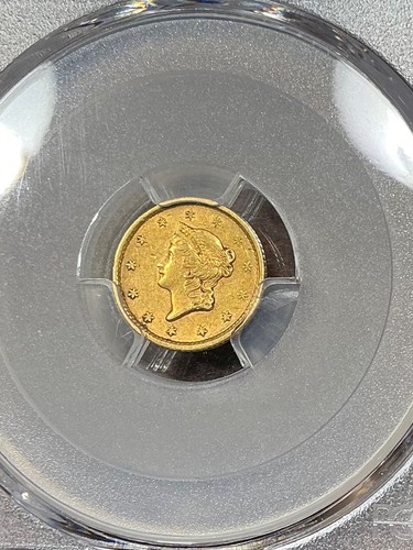 PCGS AU50 1852 LIBERTY HEAD GOLD DOLLAR $1 TYPE 1 NICE AND ORIGINAL