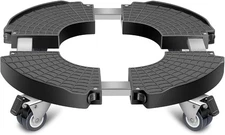 Plant Caddy with Wheels Heavy Duty 15-21"Adjustable Stand Large Dolly Cart