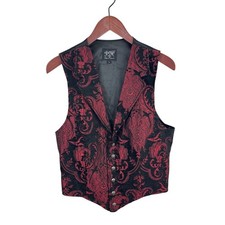 Shrine Hollywood Aristocrat Red Brocade Vest L Goth Steampunk Victorian