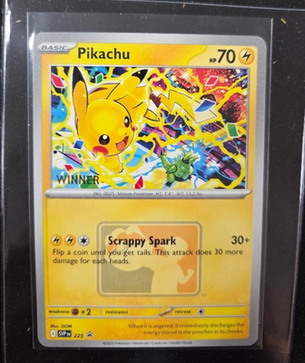 Pikachu Winner Promo 2025 World Championships SVP EN 225 Pokemon