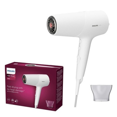 Philips 5000 Series Haartrockner BHD500/00 2100W ThermoShield Ionen-Föhn weiß