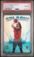 2022 PANINI DONRUSS OPTIC SPLASH! HOLO #14 ZACH LAVINE PSA 10