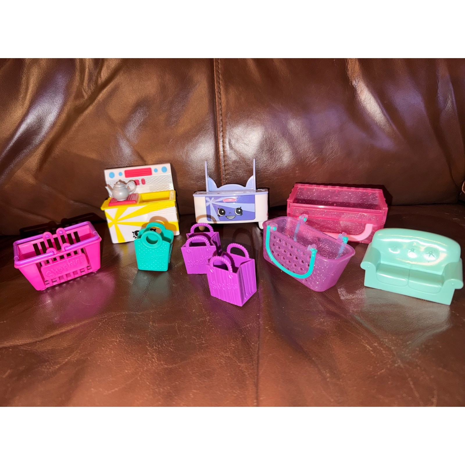 Shopkins Mini Doll House Furniture Playset Lot Sofa Kitchen Baskets