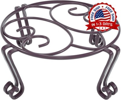 Soporte de metal para macetas de color bronce resistente a la corrosion exterior