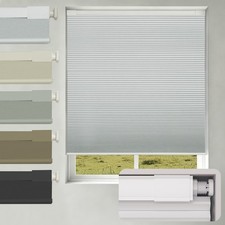 No Drill No Tools Honeycomb Blackout Cellular Shades Cordless Blinds for Windows