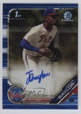 2019 Bowman Draft Chrome Pick Blue Wave Refractor /150 Jamari Baylor Auto 0i40