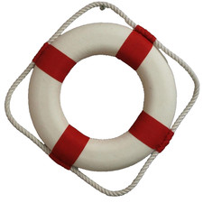 Deko Rettungsring 30cm rot/weiß ohne Aufdruck für die maritime Dekoration