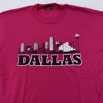 Vintage Dallas Shirt Mens M/L City Skyline Graphic Tee Screen Stars USA 90s