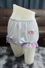A357 Big Size 3XL/ElasticW.26-44" VtgStyle Purple Nylon Brief Panties Underwear