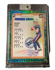 2024 Panini Donruss Optic Passing Grade Drake Maye #4 Dragon Prizm /24 (RC)