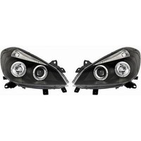 Scheinwerfer Passend FüR Set Renault Clio Baujahr 05-09 Klarglas/Schwarz