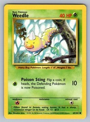 Weedle 69/102 Base Set Unlimited Common