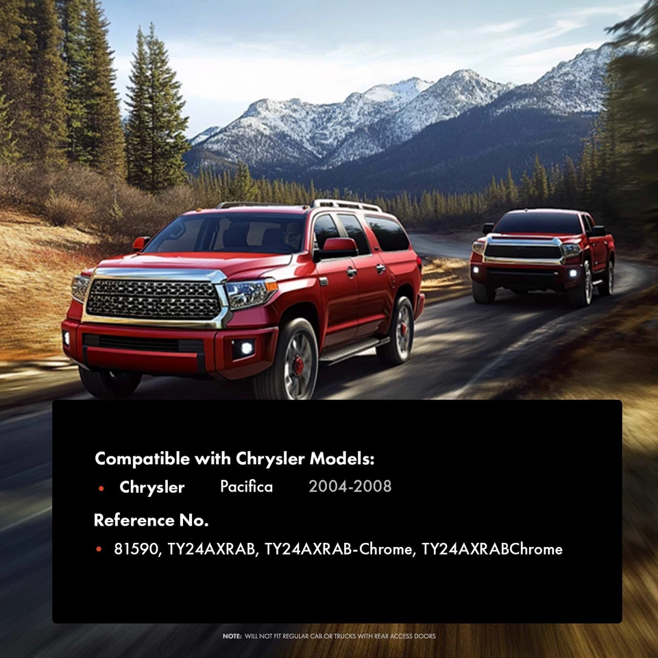 Manija de puerta exterior trasera izquierda para Chrysler Pacifica 2004-2008 cromada Foto 2 de 4