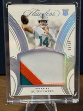 2025 Panini Flawless Football Quinn Ewers 02/20 RC Dolphins Rookie Patch