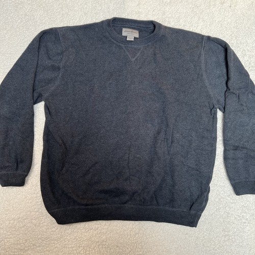 Eddie Bauer Heavyweight Pullover Sweater Long Sleeve Navy Mens XL - Picture 1 of 10