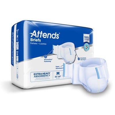 Attends  Extra Heavy Absorbency Briefs, Medium