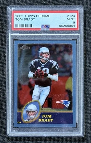 2003 Topps Chrome #124 TOM BRADY PSA 9 Patriots 7 Time SB  Champion, 3 Time MVP