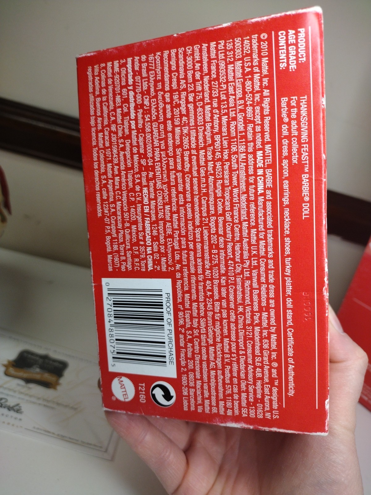 Thanksgiving Feast Barbie Holiday Hostess Collection 2010 Pre Owned 🦃🍽️ 