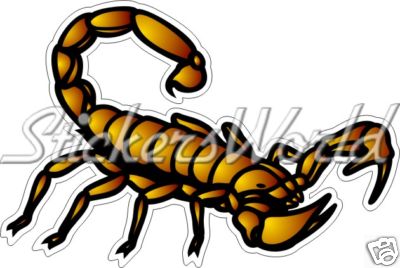 Horóscopo SCORPION Stinger SCORPIO 5,9" (150 mm) pegatina parachoques de vinilo, calcomanía - Imagen 1 de 1