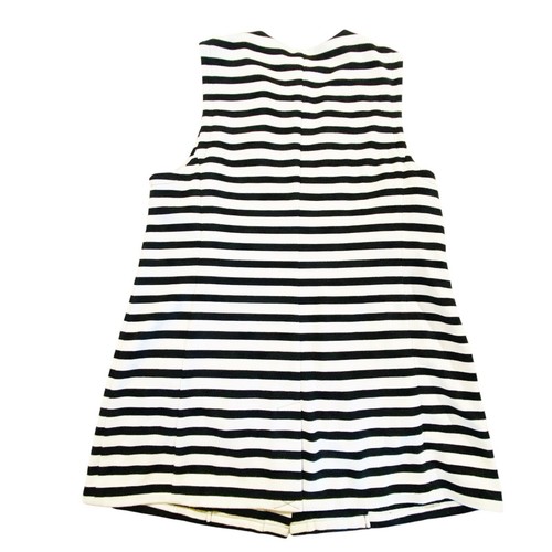 CHICO'S Graphic Stripe Vest Pockets Full Zip Chico's Sz 2 US Large Black White - Picture 2 of 7