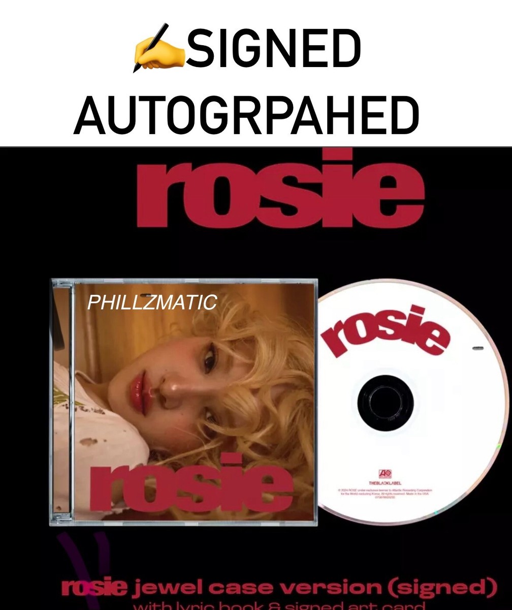 直筆サイン アルバム rosie rosé BLACKPINK SIGNED BLACKPINK Rosé Rosie CD Lyric Booklet Rose Autographed