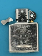 Vintage March (C) 2002 Zippo Lighter Chrome Insert Only NEW